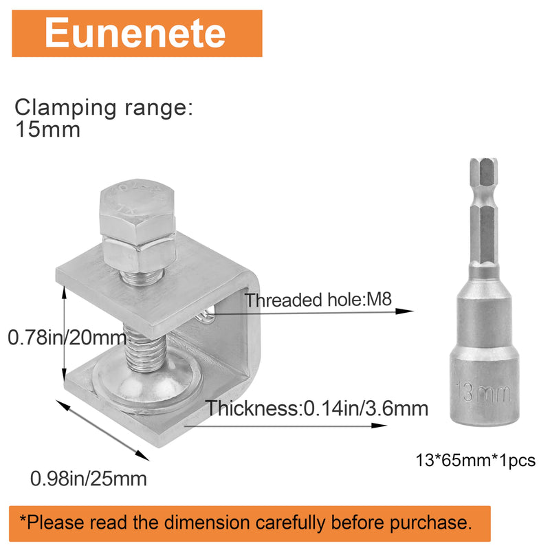 [Australia - AusPower] - 304 Stainless Steel C-Clamps,20mm Mini Tiger Clamps for Woodworking,C-Clamp 4 pack 20mm - 4 Pcs 
