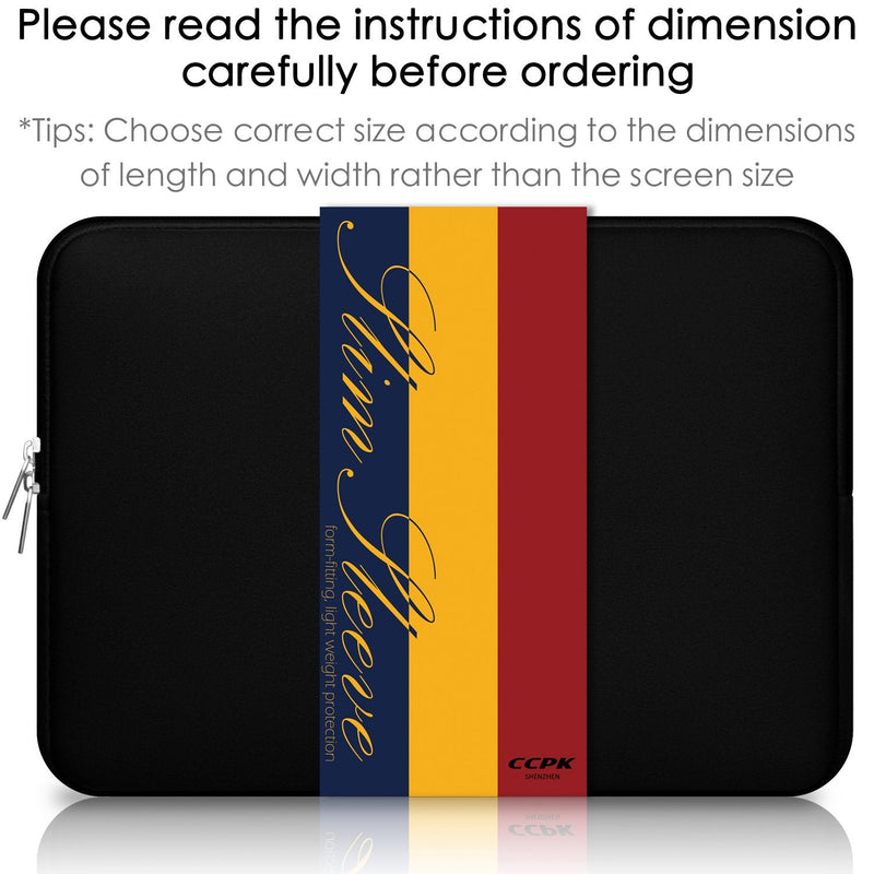 [Australia - AusPower] - 13" Laptop Sleeve 13 Inch Cover Protective Case Compatible with Apple MacBook Air 13.3 Inch Mac Pro M1 Surface Lenovo Dell HP Bag Computer Pouch Accessories Travel Carrying Case Neoprene, Black 