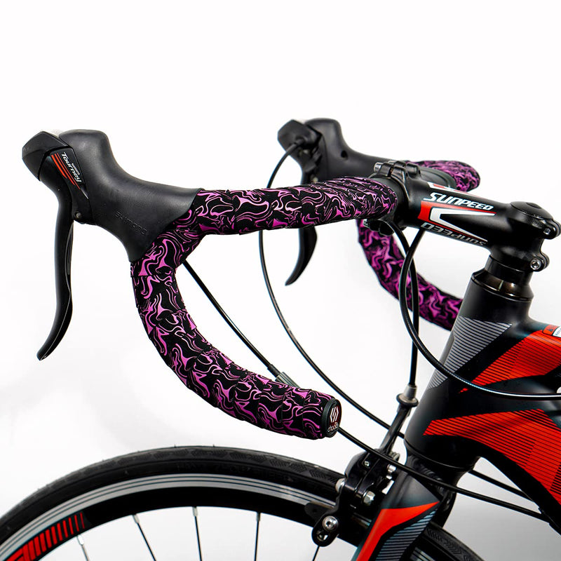 Chooee Road Bike Handlebar Tape,2PCS Bicycle Bar Tape,Red/Blue/Green/Yellow/Orange/Purple/Silver/Black Purple