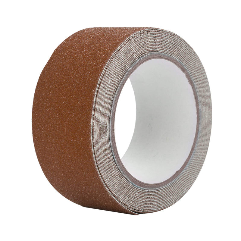 Anti Slip Tape,Grip Tape for Stairs,16.40ft Long 1.97in Width Non Skid Tape,Heavy Duty PVC Safety Tape Roll for Outdoor Indoor Steps,Stairs,Traction Tread Staircases,Boats(Dark Brown) Dark Brown