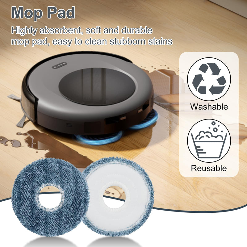 [Australia - AusPower] - 28 Pack Replacement Accessories for Eufy Omni C20 Robot Vacuums Parts, 2 Main Brush, 6 Side Brushes, 6 Washable Filters, 6 Dust Bags, 6 Mop Pads, 1 Cleaning Tool and 1 Screwdriver 