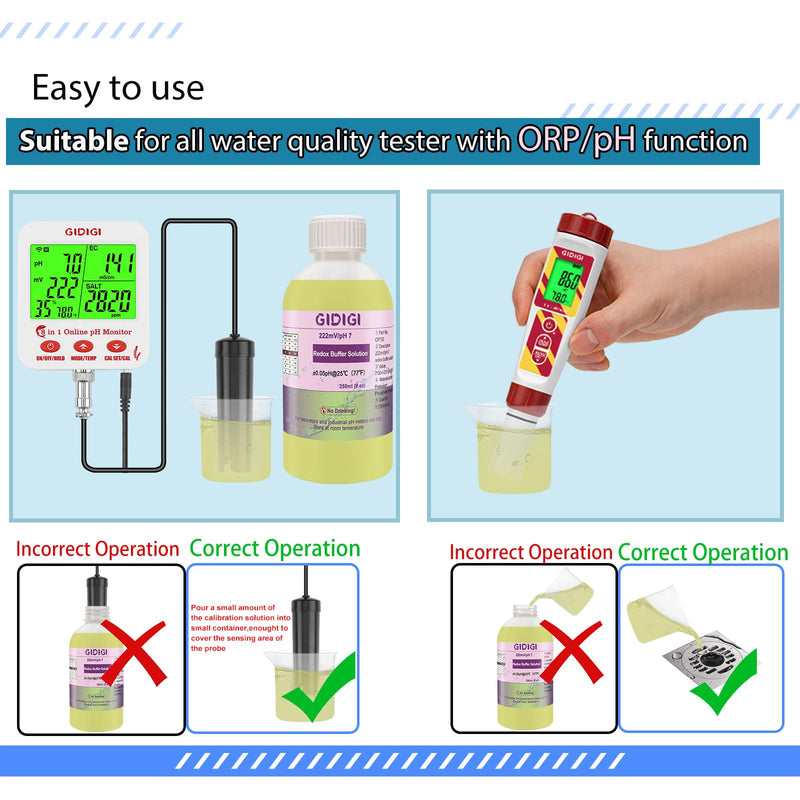 [Australia - AusPower] - pH Meter with 2 * 250ml pH 7.0 Buffer Solution, Digital Display Color Screen 4 in 1 pH Tester pH EC TDS Temp Water Quality Test Pen Suitable for Home Planting Hydroponics Swimming Pool Drinking Water 
