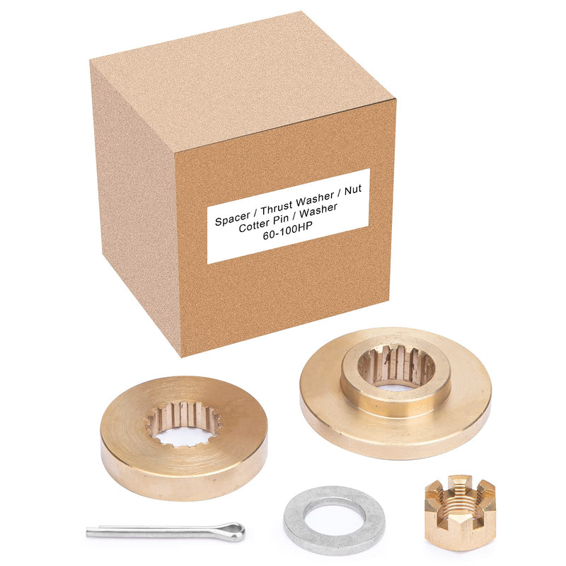 VIF OEM Upgrade Propeller Installation Hardware Kits fit Yamaha 25-30hp/40-55hp/60-85hp/150-300hp Outboard Motos, Thrust Washer/Spacer/Washer/Nut/Cotter Pin Included 40-55hp