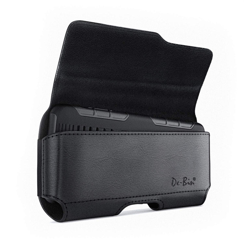 [Australia - AusPower] - DeBin Holster for iPhone 15 Pro Max 15 Plus, 14 Plus Pro Max 13 Pro Max, 12 Pro Max 11 Pro Max, Xs Max 8 Plus Cell Phone Belt Holder Case with Clip Pouch Cover (Fits with Otterbox Commuter Case) Black 