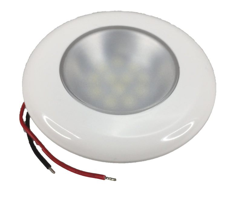 Pactrade Marine RV Boat Pontoon Red Green Blue White LED Courtesy Ceiling Light White Plastic Housing Glare Free Illumination Lens Energy Saving12V DC (Surface/Flush Mount) Surface / Flush Mount