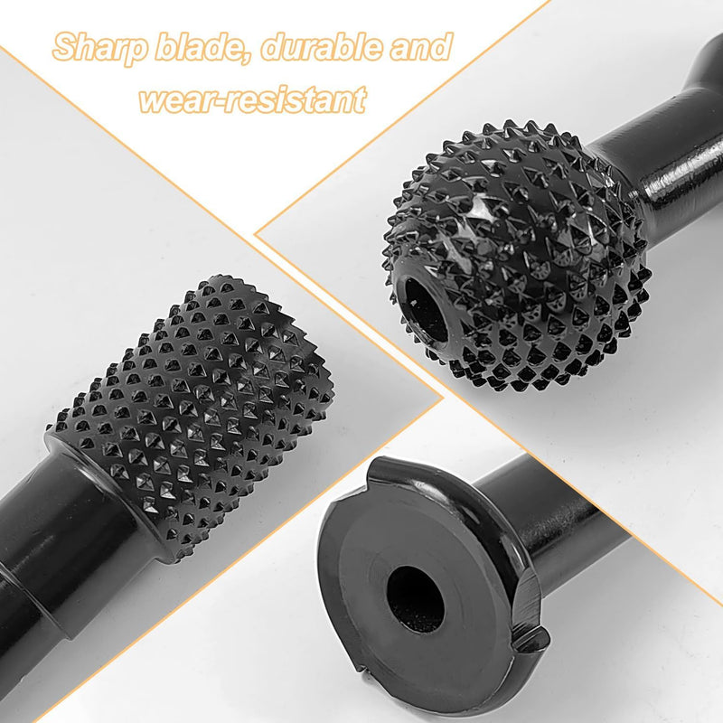[Australia - AusPower] - Pack of 3 Ball Cutter Wood Milling Disc Wood Cutter Grinding Discs M14, Rasp Disc Ball Chisel Woodworking Tools, Carpenters Polishing Opening Slotting Grinding Head Angle Grinder Wood 115/125 mm 