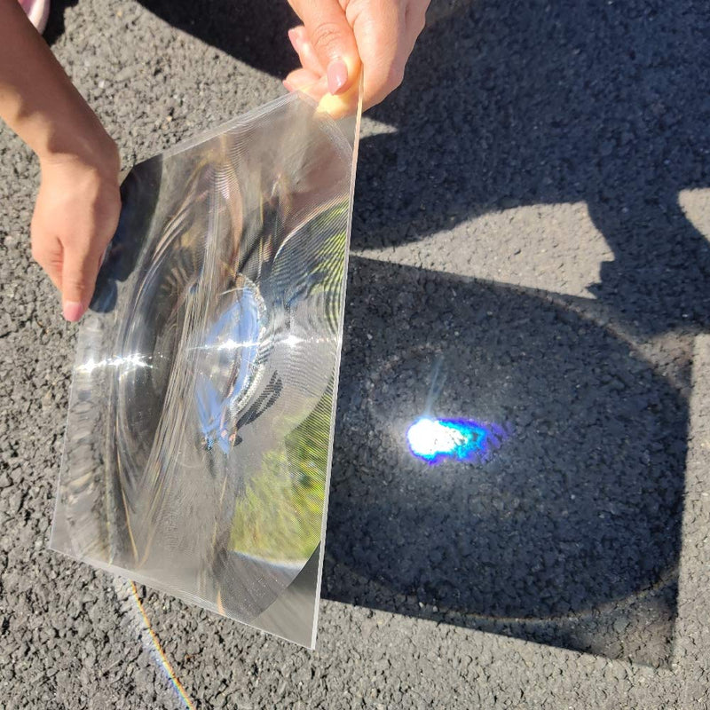[Australia - AusPower] - Fresnel Lens Large, 300x300mm, Focal Length 510mm, Acrylic Lens (not Glass), Olar Death ray for Physics Classroom, Magnifiying Sheet Fire Starter for Solar Heating, Solar Oven. 