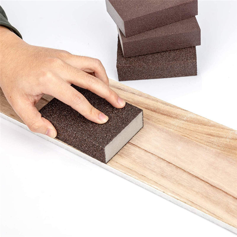 [Australia - AusPower] - 5 pieces sanding sponge, coarse/medium/fine/superfine, 5 different specifications, sanding pads assortment for wood, metal, wall foam, drywall Mix Körnung 