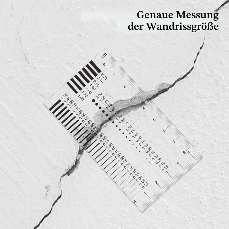 Gap Measure Measuring Tools Outside Micrometer Measuring Wedge Splitting Measure Crack Ruler Crack Monitor Expert Accessories for Real Estate Valuation Valuation Pack of 2