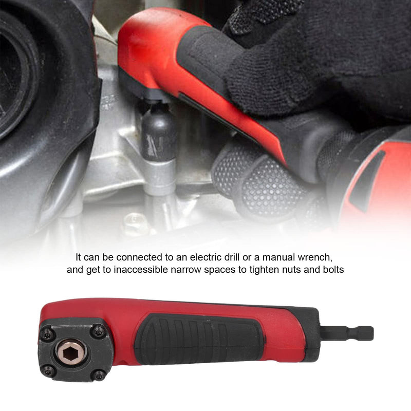 [Australia - AusPower] - Shockwave Right Angle Adapter, Multifunctional Red 90 Degree Impact Driver Drill Adapter Right Angle Drill Attachment Adapter 