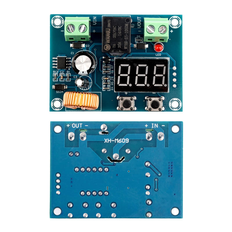 [Australia - AusPower] - 2Pcs XH-M609 Voltage Protection Digital Display Switch Module DC 12V-36V Low Voltage Disconnect Protection Over Discharge Protection Module Output DC 6V-60V 