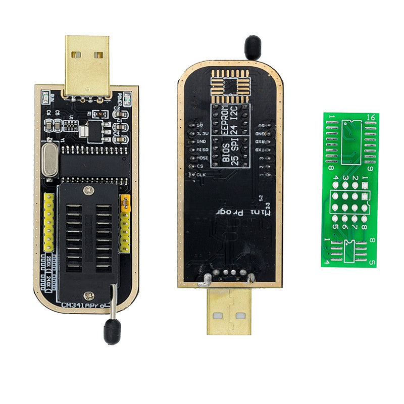 [Australia - AusPower] - SOIC8 SOP8 Test Clip Flash IC Clips Socket Adpter Programmer BIOS with USB Programmer CH341A 24 25 Series Flash Module DIY Kit 