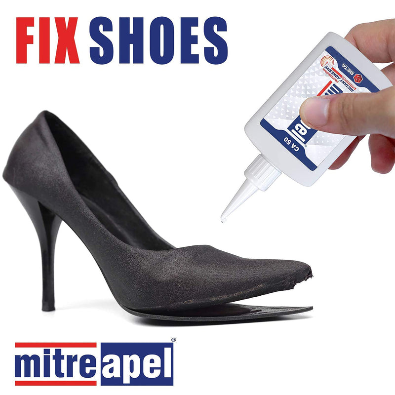 [Australia - AusPower] - MITREAPEL Ca Glue with Activator (2 x 1.7 oz - 2 x 6.7 fl oz), Ca Glue for Woodworking, Cyanoacrylate Glue and Activator for Wood, Plastic, Metal, Leather, Ceramic and Craft - Instant Bond - 2 Pack 