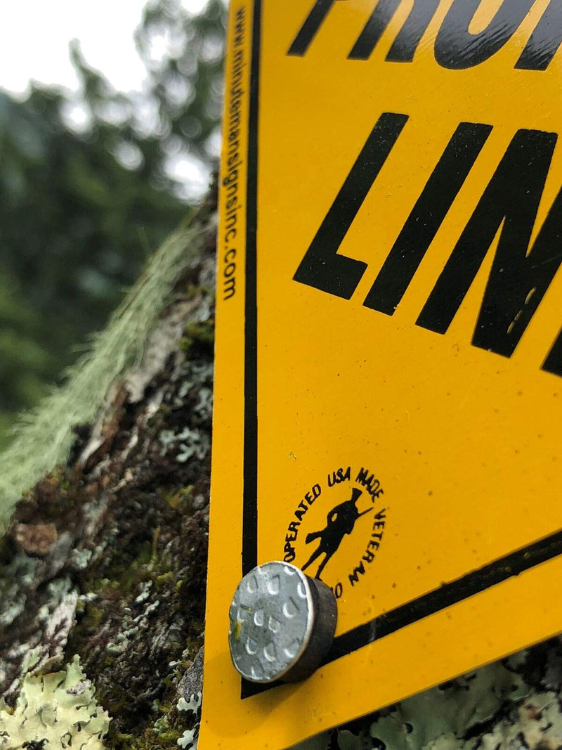 | Property Boundary Markers, Small, Aluminum, Yellow, 25 pack