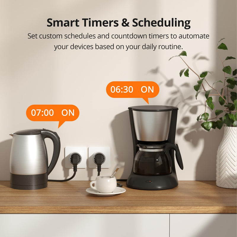 SONOFF S60ZBTPF Zigbee Socket - Remote Control, Energy Measurement, Zigbee Repeater, Schedules, Overload Protection, Compatible with the eWeLink App - Requires Zigbee Gateway White