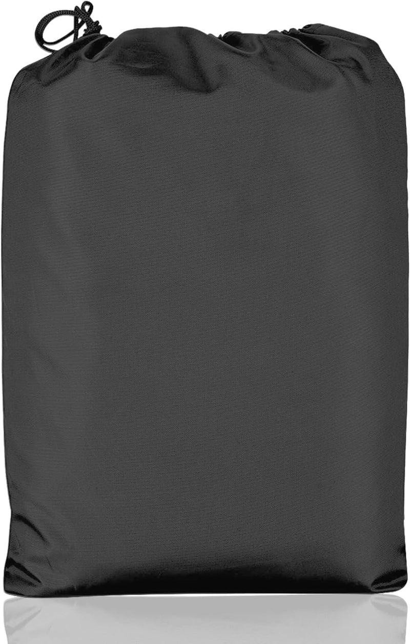 [Australia - AusPower] - XYZCTEM Motorcycle Cover -Waterproof Outdoor Storage Bag,Made of Heavy Duty Material, Fits up to 116" All Motors(Black& Lockholes& Professional Windproof Strap) 116" Black 