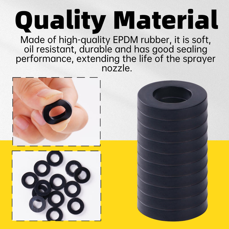 [Australia - AusPower] - CP19438-EPR Quick Cap Seat Gasket,12Pcs, Compatible with TeeJet Nebulizer Quick Cap, Rubber Sprayer Nozzle Washer 12 