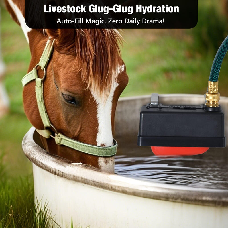 [Australia - AusPower] - Water Trough Float Valve, Water Tank Float Valve for Livestock Horse Cattle Goat Farm, Automatic Horse Waterer for Stock Tank, Automatic Livestock Waterer for Stock Tanks 