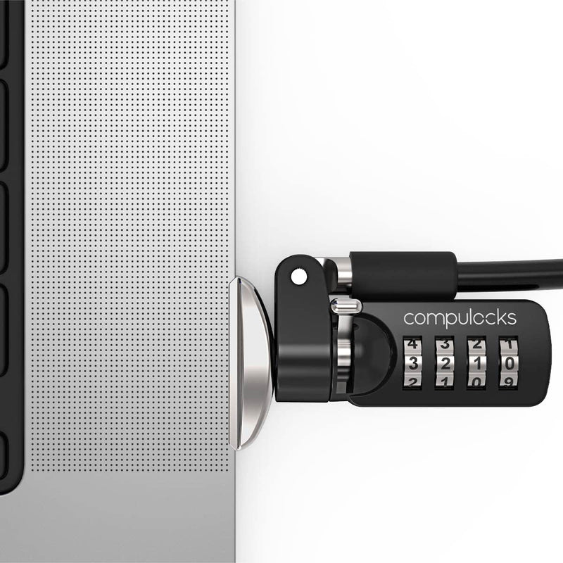 [Australia - AusPower] - Compulocks Ledge Lock Adapter for MacBook Pro 16" M1, M2 & M3 with Combination Cable Lock Silver 
