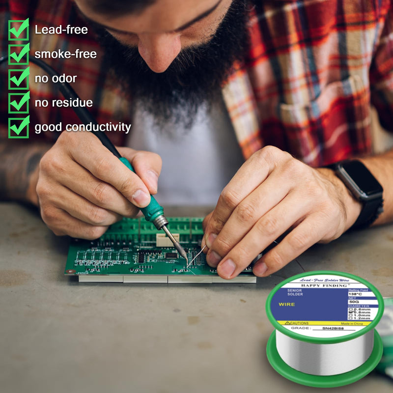 Low Temperature Solder 138°C Lead-Free Solder (Sn42 Bi58 / 0.8mm, 50g) Sn42 Bi58 / 0.8 Mm, 50G