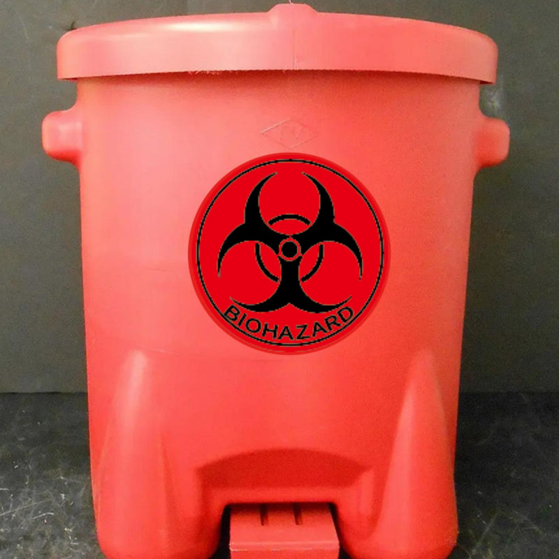 300 Pcs Biohazard Stickers Sign Biohazard Warning Hazard Labels - 1 Inch Use Universal Biohazard Symbol Sticker Decals Warning Biological Hazard Labels for Labs, Hospitals and Industrial 1inch