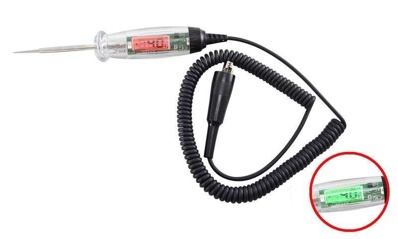 Astro Pneumatic Tool 7767 Digital LCD Wide Range Positive and Ground Circuit Tester - 3.5 - 60V,Green, Red