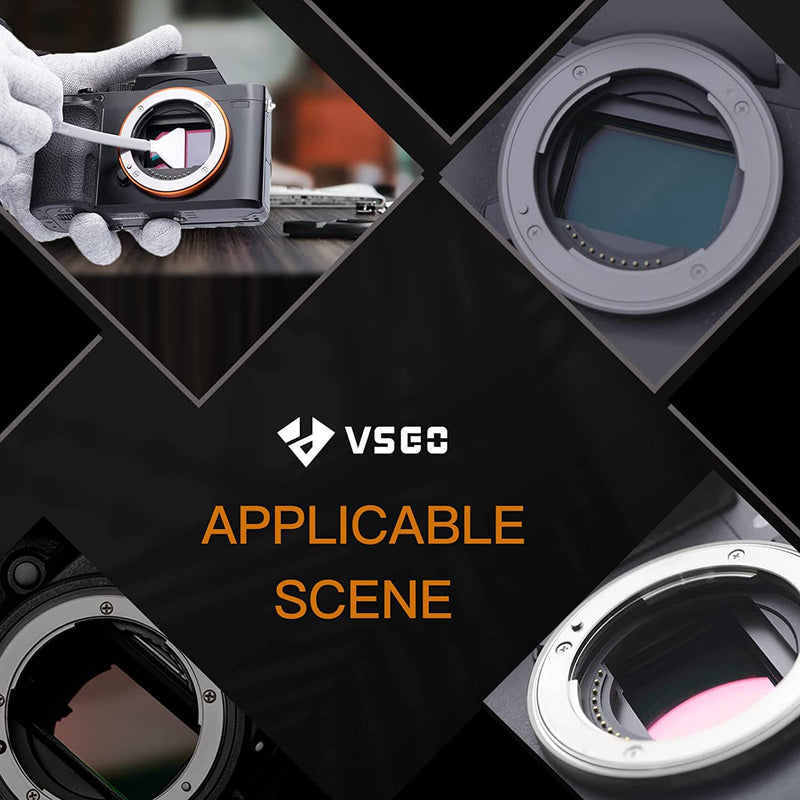 [Australia - AusPower] - VSGO VS-S03E New Full Frame Camera Cleaning Kit 12pcs Sensor Cleaning Swab and 10ml Cleaner Compatible for Sony Nikon Canon FF CCD CMOS Clean 