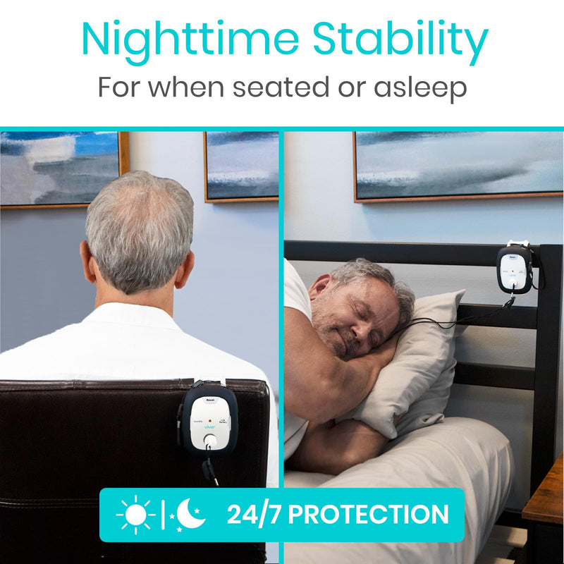 [Australia - AusPower] - Vive Magnet Pull Cord Chair Alarm for Elderly Adults - Bed Alarm - Fall Prevention for Elderly Dementia Patients - String Exit Alert Detection for Caregivers Monitoring Seniors - Batteries Included White 