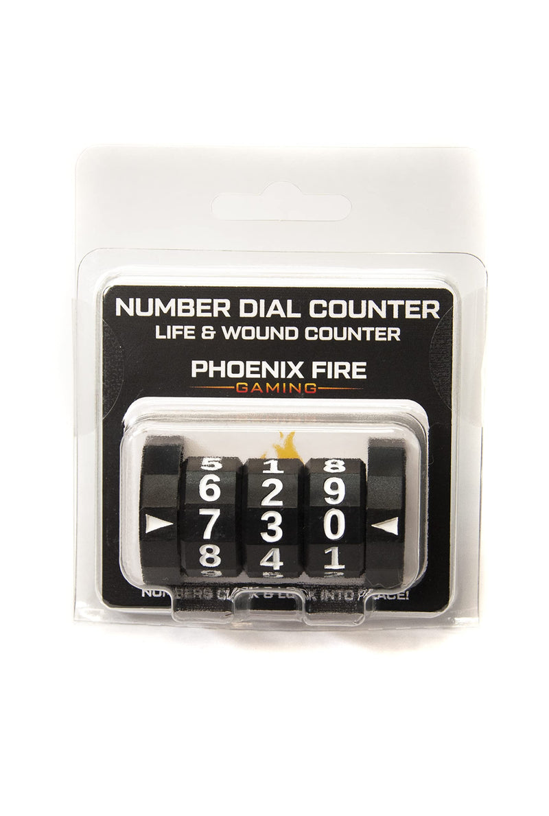 Life Counter/Wound Counter - Number dial - Three Dial Black - Tabletop Games - Phoenix Fire Gaming