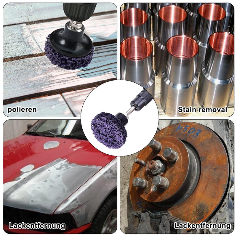 [Australia - AusPower] - CSD Disc Grinding Disc Drill 50 mm, 2 Inch Coarse Grinding Disc, Coarse Cleaning Disc with Disc Pad Holder, Nylon Fabric Disc for Angle Grinder Removal of Paint Rust Welds 