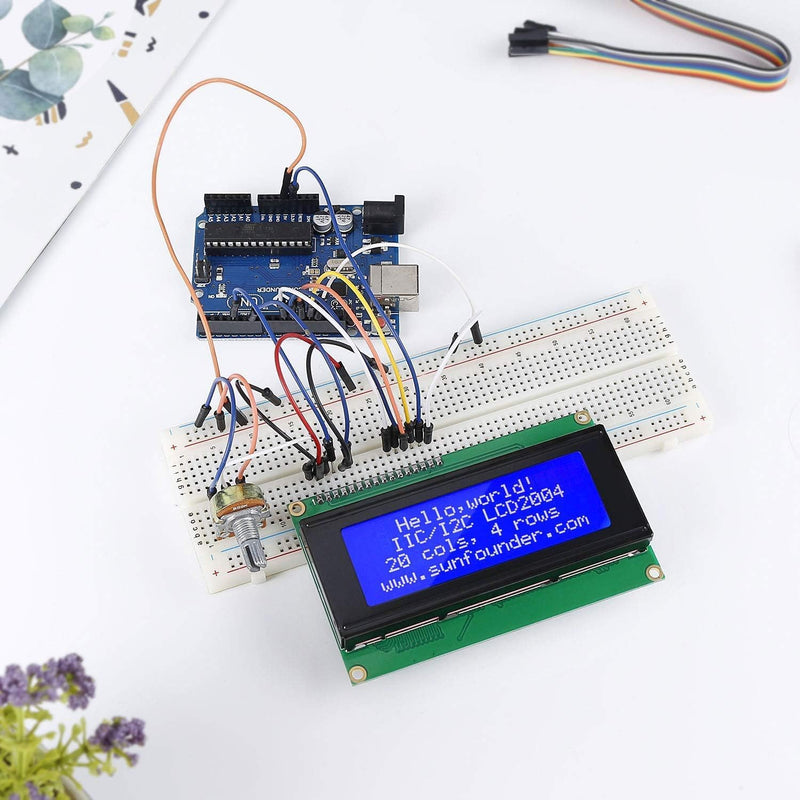 [Australia - AusPower] - SunFounder 2 Pack LCD 2004 Displays Characters of 4 Rows with 20 Characters in Each, 2PCS 2004 LCD Displays (I2C NOT Included) LCD2004 (2Pack) 