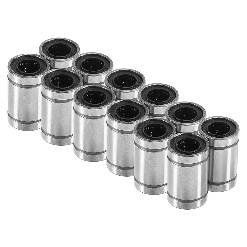 [Australia - AusPower] - 12PCS LM8UU Linear Ball Bearings, 8mm Bore Dia Linear Motion Bushing with Double Side Rubber Seal Great for CNC Machine 3D Printer 12 