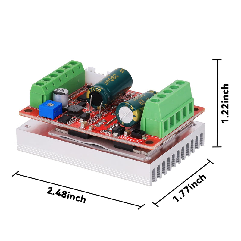 [Australia - AusPower] - 2PCS 6-60V 400W DC Three-Phase Brushless Motor Speed Controller with Hall ，PWM Motor Control Driver Board 12V 24V 48V with Forward/Reverse/Stop/Brake Function 