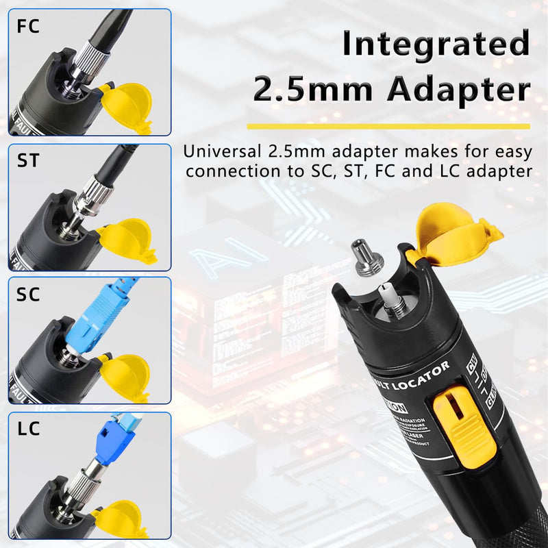 [Australia - AusPower] - Qilnyeh FTTH Fiber Optic Tool Kit VFL Fiber Optic Power Meter 70~+10dBm 50MW Fiber Optic Visual Fault Locator VFL Fiber Test Pen 