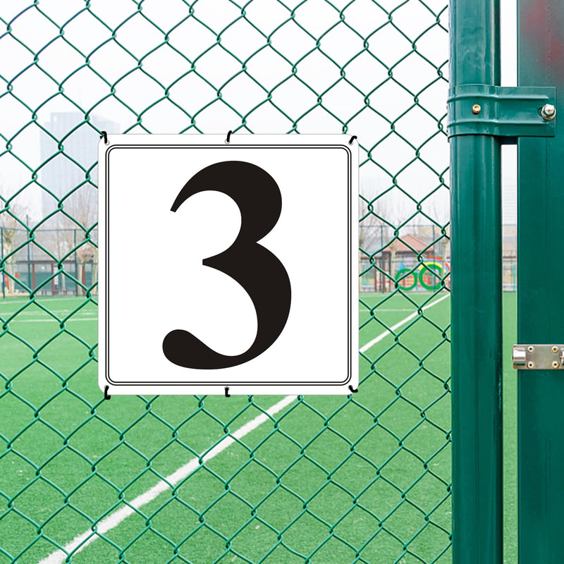 [Australia - AusPower] - Premium Aluminum Number Signs 3-12" X 12" Parking Spot Number Signs, Large Metal Numbered Signs for Floor, Dock, Court, Aisle, Field and Outdoor Use, Weather-Resistant, Easy Mounting, High Visibility 