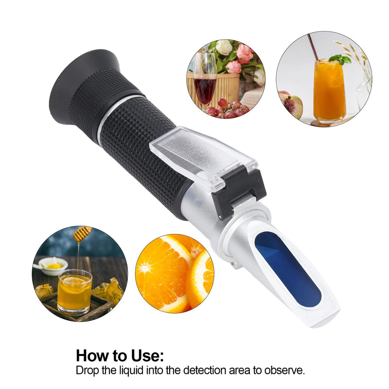 [Australia - AusPower] - Brix Refractometer, Brix Meter Refractometer with ATC, Dual Scale Refractometer Brix 0-32% & Specific Gravity 1.000-1.130, Lab Refractometer for Wine Making, Beer Brewing, Fruit, Sugar Content 