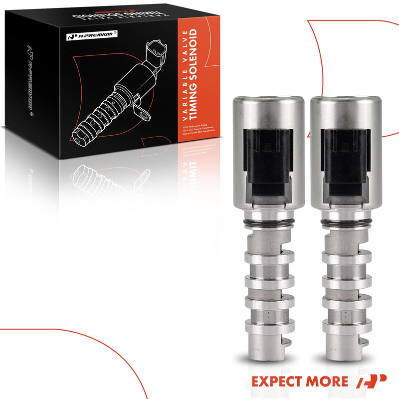 A-Premium 2-PC Engine Variable Valve Timing (VVT) Solenoid Compatible with Infiniti Q50, G25, G35, QX50, Q60, G37, M35, M37, QX70, Q70, Q70L, FX35, FX37, Q40, EX35, EX37 & Nissan 370Z, GT-R, 350Z