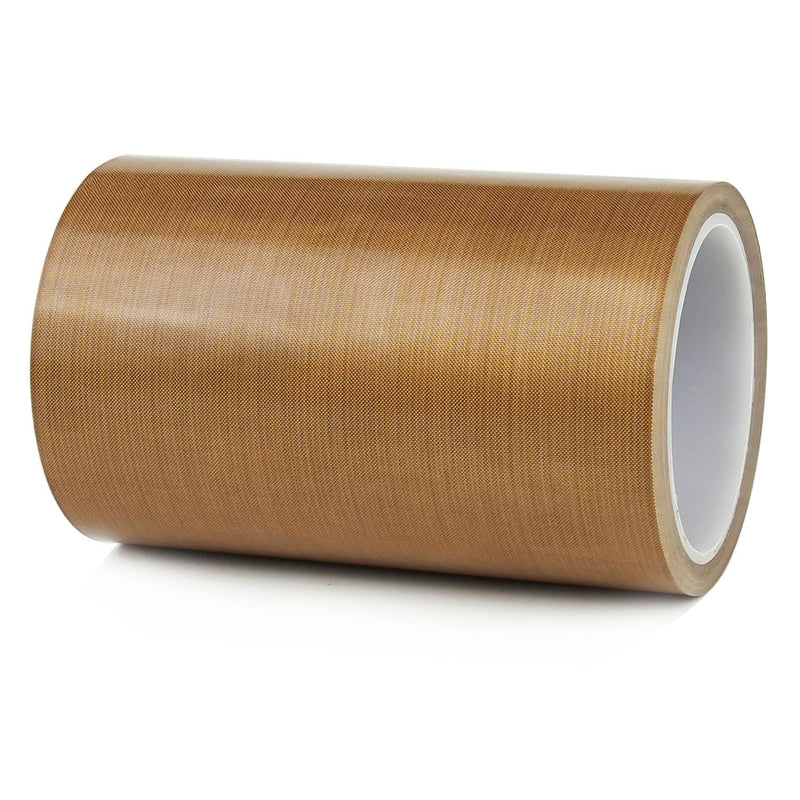Teflon Glass Cloth Tape,6''x 33ft x 0.18mm,PTFE Coated Fiberglass Tape,High Temperature PTFE Tape for Vacuum Sealer Machine,Hand Impulse Sealers Insulation,Food Packaging Machine,Low Friction Tape 6inx33ft
