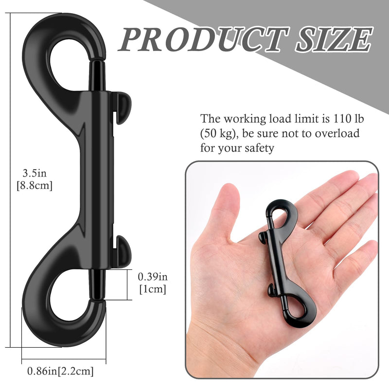[Australia - AusPower] - ERKOON 3.5 inch Double Ended Bolt Snaps Hooks 110lbs Load Capacity Zinc Alloy Double Sided Clips Heavy Duty Trigger Snap for Dogs Leashes/Water Bucket/Horse Feed/Hammocks (4 Pack) 4 Pack 