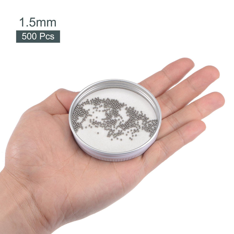 [Australia - AusPower] - uxcell 1000pcs 1mm, 1.5mm 304 Stainless Steel Bearing Balls G25 Precision 