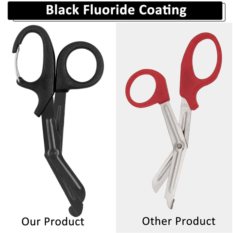 [Australia - AusPower] - 2 Pack Trauma Shears, 5.8 Inch Stainless Steel Medical Scissors, Bandage Scissors with Carabiner, Nursing Scissors Surgical Scissors for Nurses, Doctors, Nursing Students, EMT and EMS 