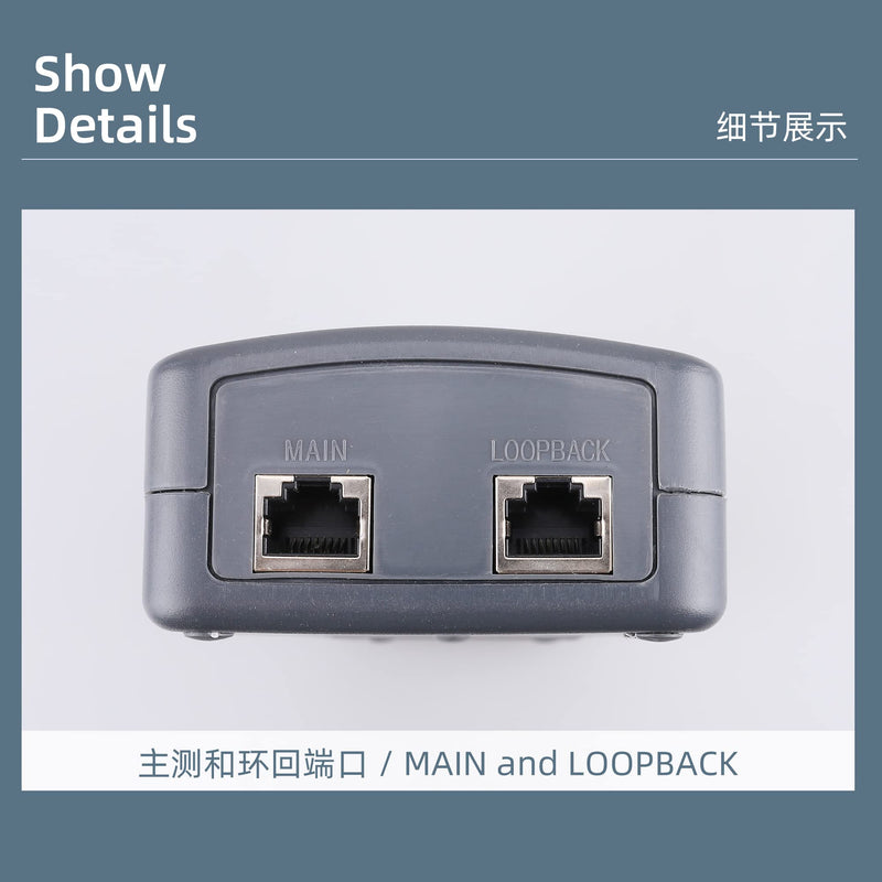 [Australia - AusPower] - Ethernet Cable Tracker LAN Multi Network Cable Tester Multifunction Line Finder Measure for CAT5 CAT6 RJ45 with Network Maintenance Collage Line Test Earphones for Cable Collage 1pcs Gray 