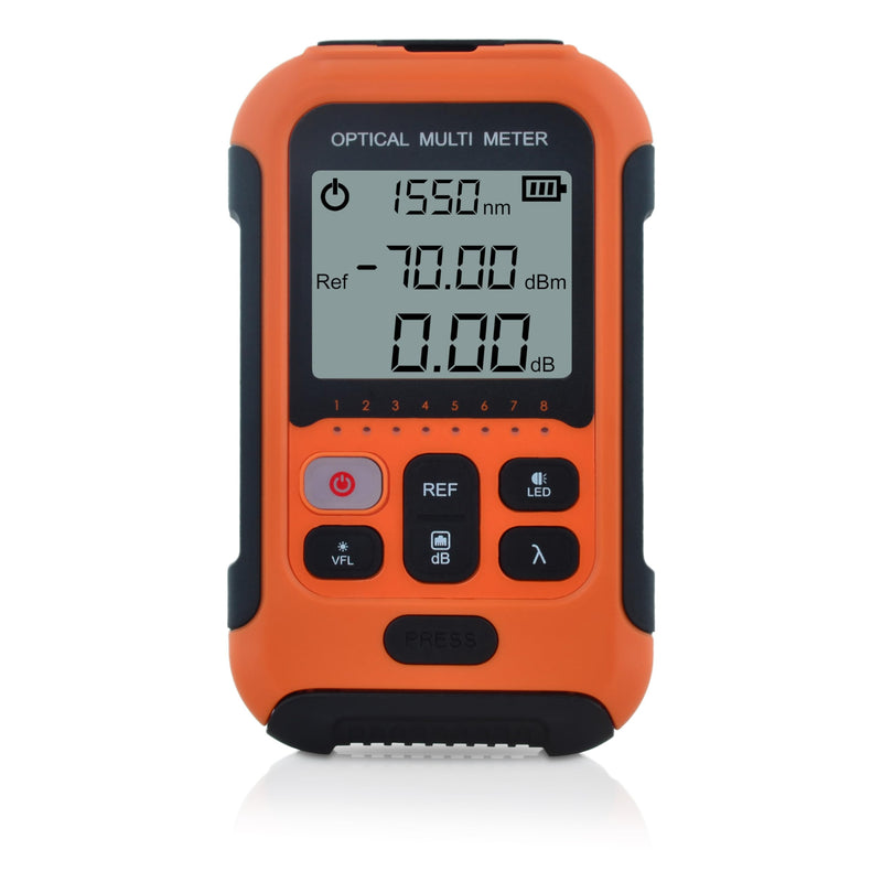 800nm~1700nm -70~+10dBm OPM with 20km VFL Optical Fiber Power Meter with 2.5mm Universal Connector+FC-LC Adapter Compatible with SC+FC+ST+LC -SS103PVA12 SS103PVA12(800~1700nm -70~+10dBm)