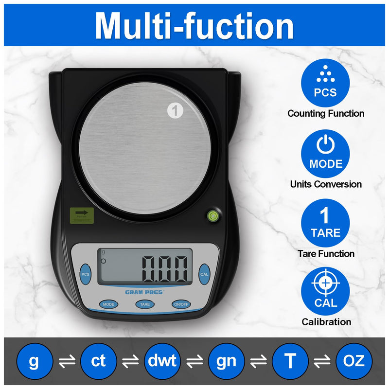 [Australia - AusPower] - Digital Lab Scale 600g X 0.01g Accuracy,Precision Electronic Gram Scale,Analytical Balance Scientific Scale,for Jewelry, Powders, Coins, Etc. 