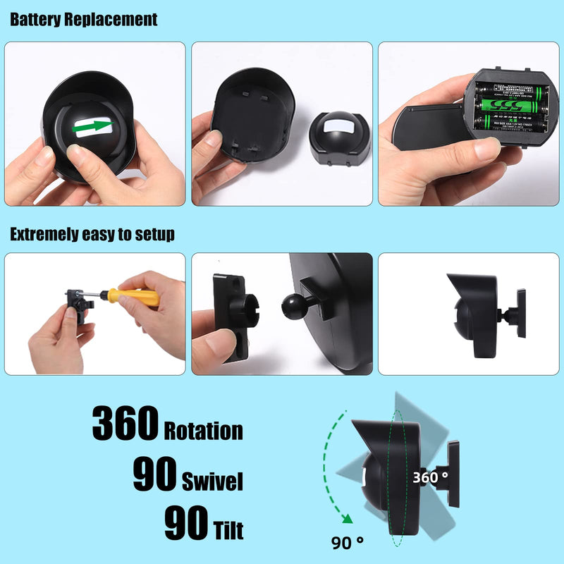 [Australia - AusPower] - 328ft Range Wireless Driveway Alarm Outside Weather Resistant Motion Sensor Alarm Security Alert-Protect Outdoor/Indoor Property-2 Receiver and 3 PIR Motion Detector-38 Chimes Waterproof 2 Receiver+ 3 Sensor 