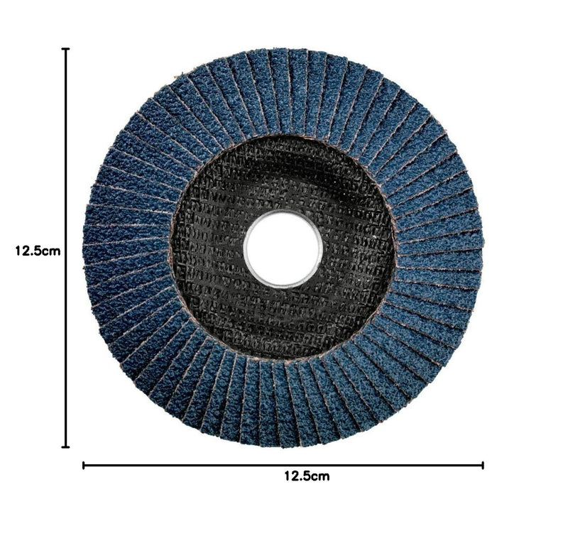 Metabo Flap disc 125 mm P 120, zirconia corundum "SP" - 623154000 - for precise coarse and intermediate grinding in the metal area