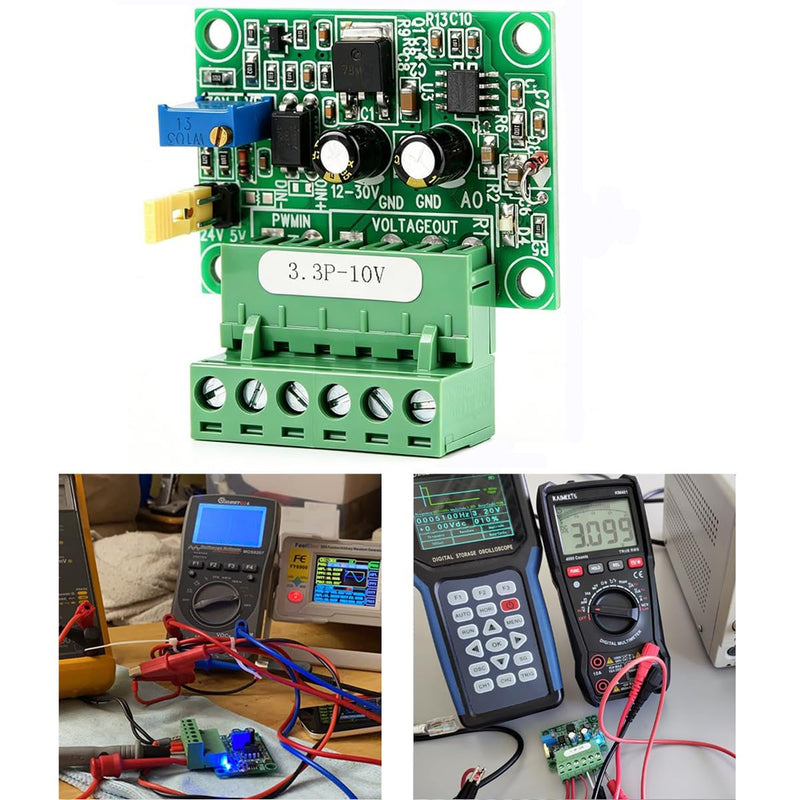 Pwm Signal Voltage Converter, 0-10V Analog Output Voltage 0-100% 1-3Khz PWM Signal Input, D/A Digital-Analog Sps Module, For Controlling Motor Speed
