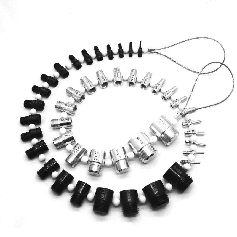 [Australia - AusPower] - Thread Checker Nut & Bolt SWTC-44 Bundle Thread Checker Nut and Bolt Checker 44 MaleFemale Thread Identifier Gauges - 23 Inch & 21 Metric Sizes (White&black, 23 Inch & 21 Metric) 