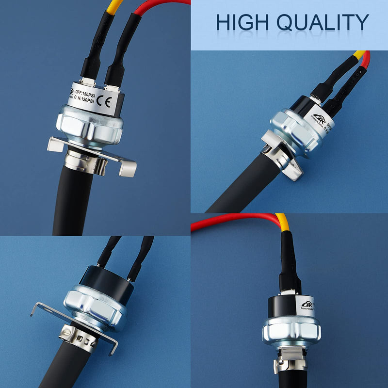 [Australia - AusPower] - Air Pressure Switch Air Compressor Pressure Switch 120-150 PSI Pressure Switch Pressure Controller 120V AC Pressure Switch (Compatible with N003306SV) Compatible with N003306SV 