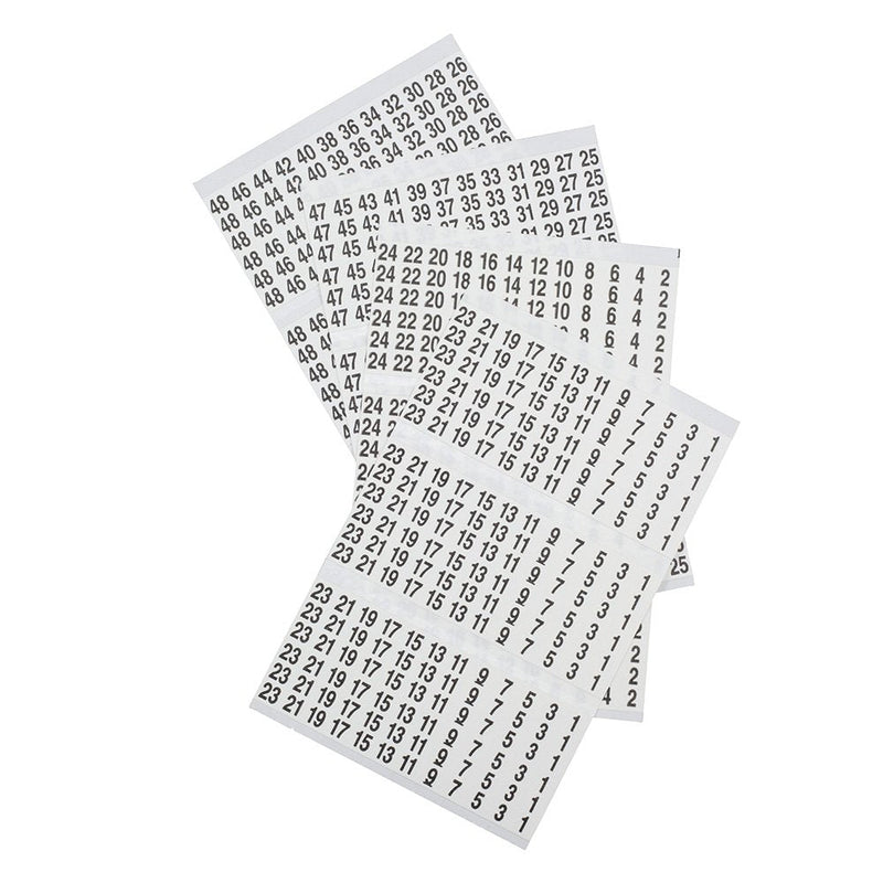 Klein Tools 56250 Wire Marker Book for Cable Management, Electric Panel Organization Wire Label Stickers, Numbered 1-48 1 Count (Pack of 1) Standard